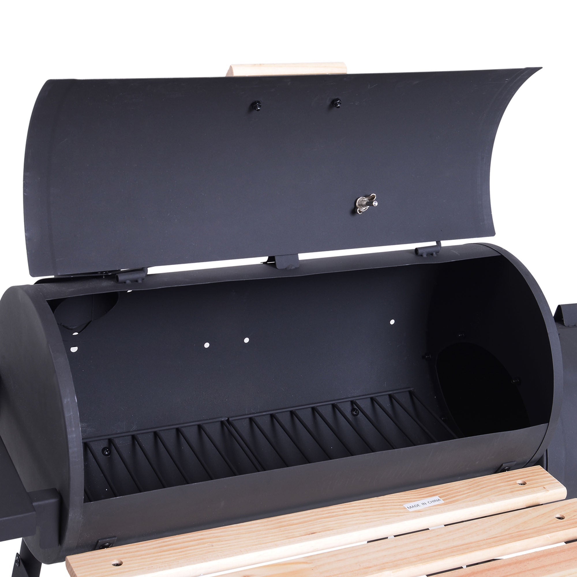 Outsunny 48” Steel Portable Backyard Charcoal BBQ Grill and Offset Smoker Combo