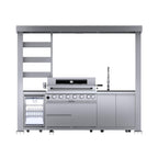 Blaze 108-Inch 6-Burner 85K BTU Deluxe Stainless Steel Liquid Propane Outdoor Kitchen Grill Island With Wine Cooler, Rotisserie, Cabinets, And Granite Countertops (SAK58310)