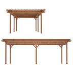 [12X16FT] Alora Extra-Large Outdoor Wooden Waterproof Grape Pergola (SAK76476)