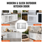 BBQ Access Door, 36W x 21H Inch Stainless Steel Outdoor Kitchen Door