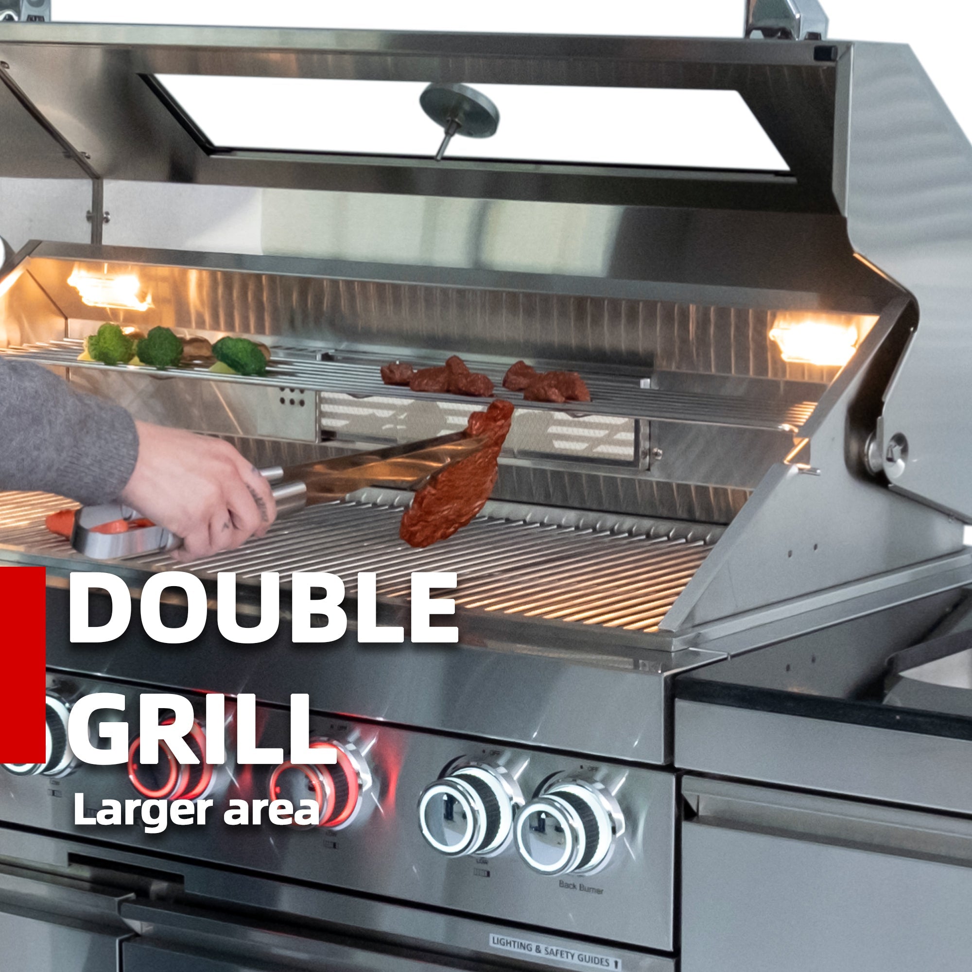 Gas Grill Four Burners Stainless Steel Outdoor Kitchen Island