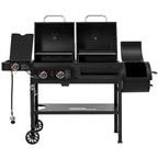 Royal Gourmet 2-Burner Gas and Charcoal Combo Grill with Offset Smoker, 34,000 BTU Dual Fuel Grill