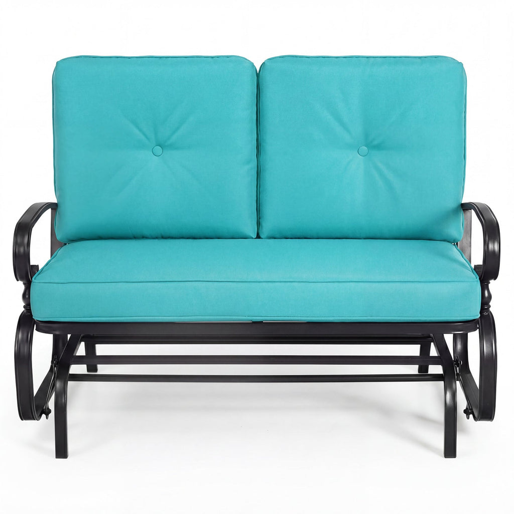 2-Seat Outdoor Swing Glider Chair with Cushions