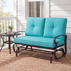 2-Seat Outdoor Swing Glider Chair with Cushions