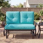 2-Seat Outdoor Swing Glider Chair with Cushions