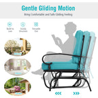 2-Seat Outdoor Swing Glider Chair with Cushions