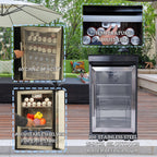 104" 4-Burner 72000 BTU Black Outdoor Kitchen Island Grill with Storage Cabinets & Drawers