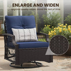 Alora 3-Piece Wicker Patio Bistro Set W/ Swivel Chairs And Table (SAK14789)