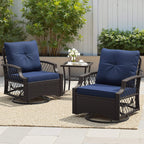 Alora 3-Piece Wicker Patio Bistro Set W/ Swivel Chairs And Table (SAK14789)