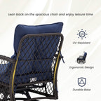 Alora 3-Piece Wicker Patio Bistro Set W/ Swivel Chairs And Table (SAK14789)