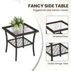 Alora 3-Piece Wicker Patio Bistro Set W/ Swivel Chairs And Table (SAK14789)