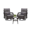Alora 3-Piece Wicker Patio Bistro Set W/ Swivel Chairs And Table (SAK14789)