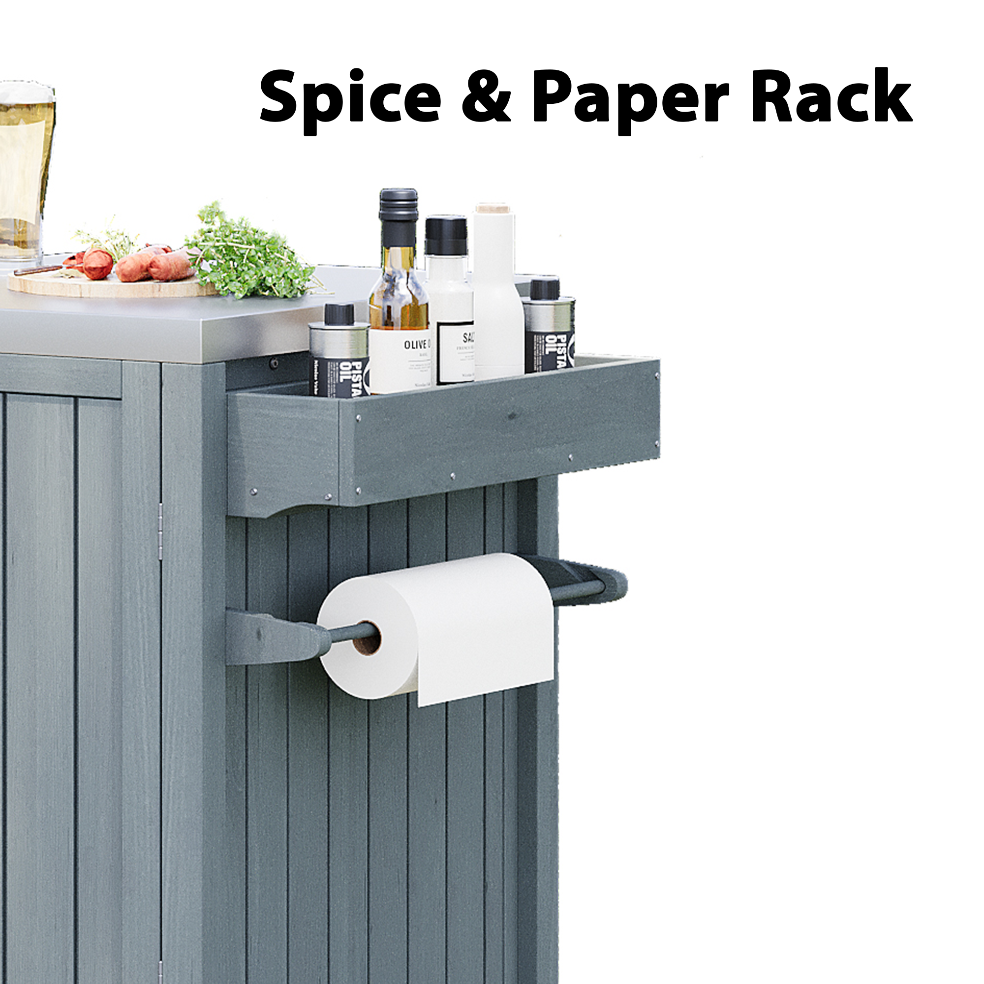 K&K 66.5" Outdoor Kitchen Island for Big Green Egg Grills (Cart only…)