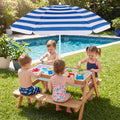 Kids Outdoor Picnic Water Sand Table with Umbrella