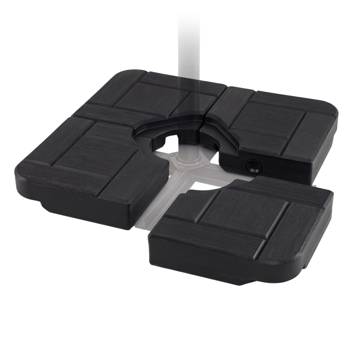 4-Piece 188 LBS Cantilever Offset Patio Umbrella Base-Black
