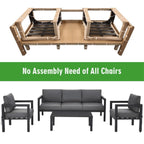 Alora 4-Piece Premium Outdoor Aluminum Furniture Set For Backyard & Poolside (SAK73532)