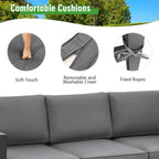 Alora 4-Piece Premium Outdoor Aluminum Furniture Set For Backyard & Poolside (SAK73532)