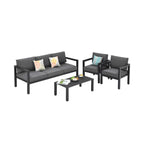 Alora 4-Piece Premium Outdoor Aluminum Furniture Set For Backyard & Poolside (SAK73532)