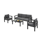Alora 4-Piece Premium Outdoor Aluminum Furniture Set For Backyard & Poolside (SAK73532)