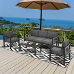 Alora 4-Piece Premium Outdoor Aluminum Furniture Set For Backyard & Poolside (SAK73532)