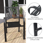 Alora 5-Piece Outdoor Dining Set With 4 Heavy-Duty Chairs And Square Table With Umbrella Hole [UMBRELLA NOT INCLUDED] (SAK93546)