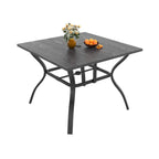 Alora 5-Piece Outdoor Dining Set With 4 Heavy-Duty Chairs And Square Table With Umbrella Hole [UMBRELLA NOT INCLUDED] (SAK93546)