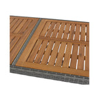 Alora 5-Piece Wicker Patio Bar Set With Cushions & Acacia Table (SAK26801)