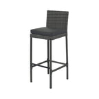 Alora 5-Piece Wicker Patio Bar Set With Cushions & Acacia Table (SAK26801)