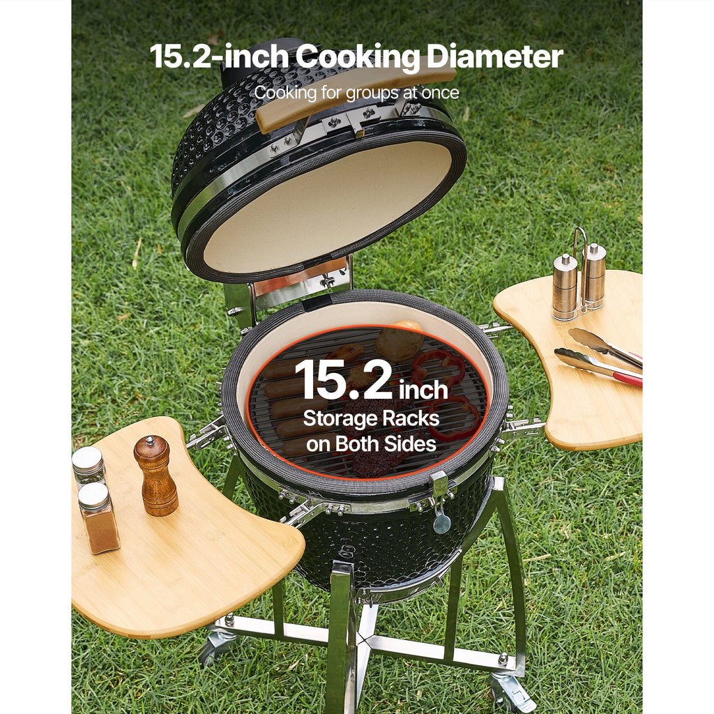 Charcoal Smoker and Grill, 18" Kamado