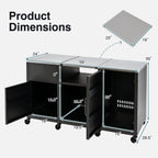 Outdoor Grill Table 59" with Removable Shelves & Storage