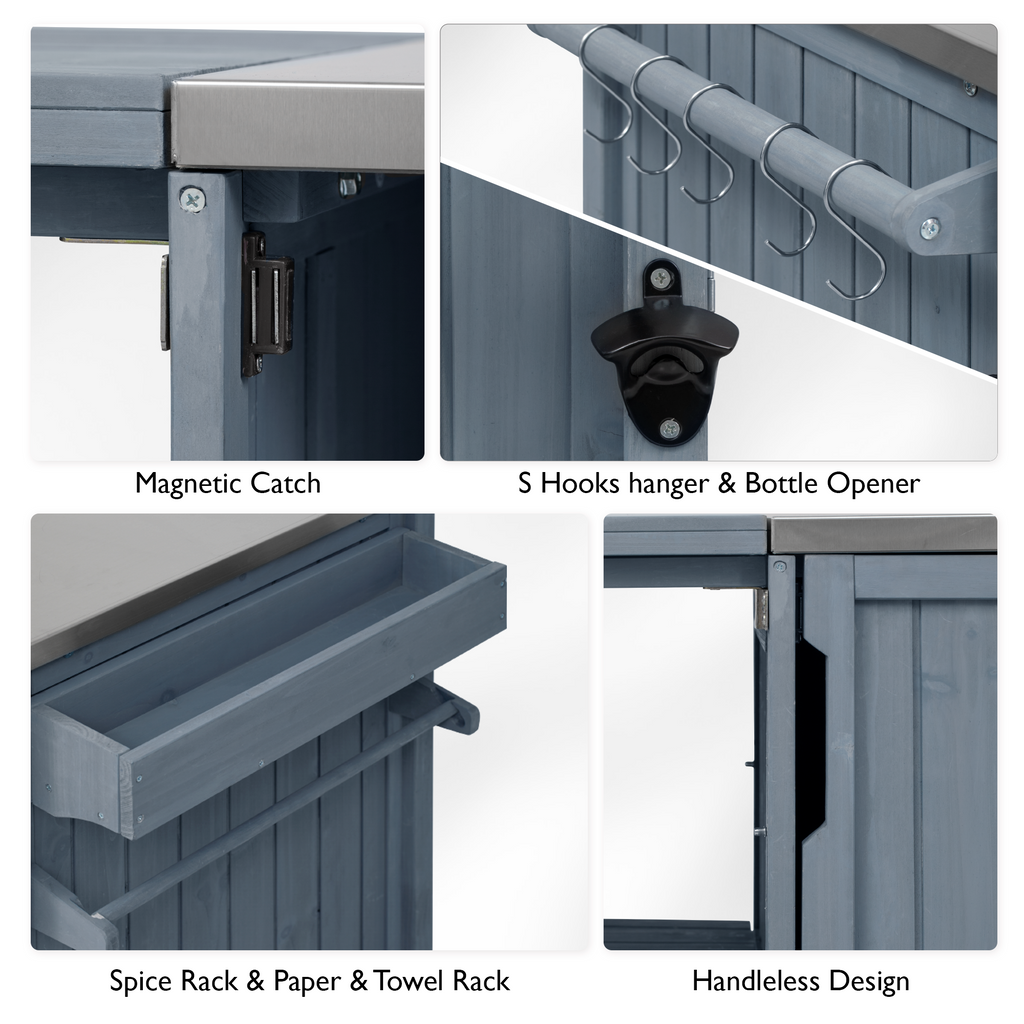 K&K 66.5" Outdoor Kitchen Island for Big Green Egg Grills (Cart only…)