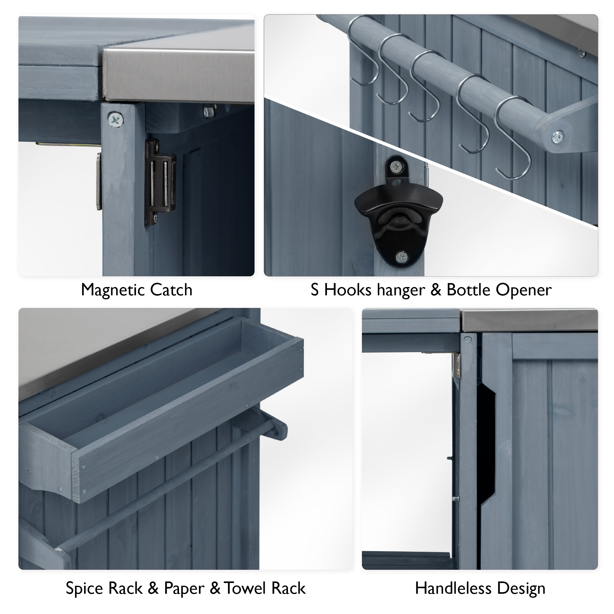 K&K 66.5" Outdoor Kitchen Island for Big Green Egg Grills (Cart only…)