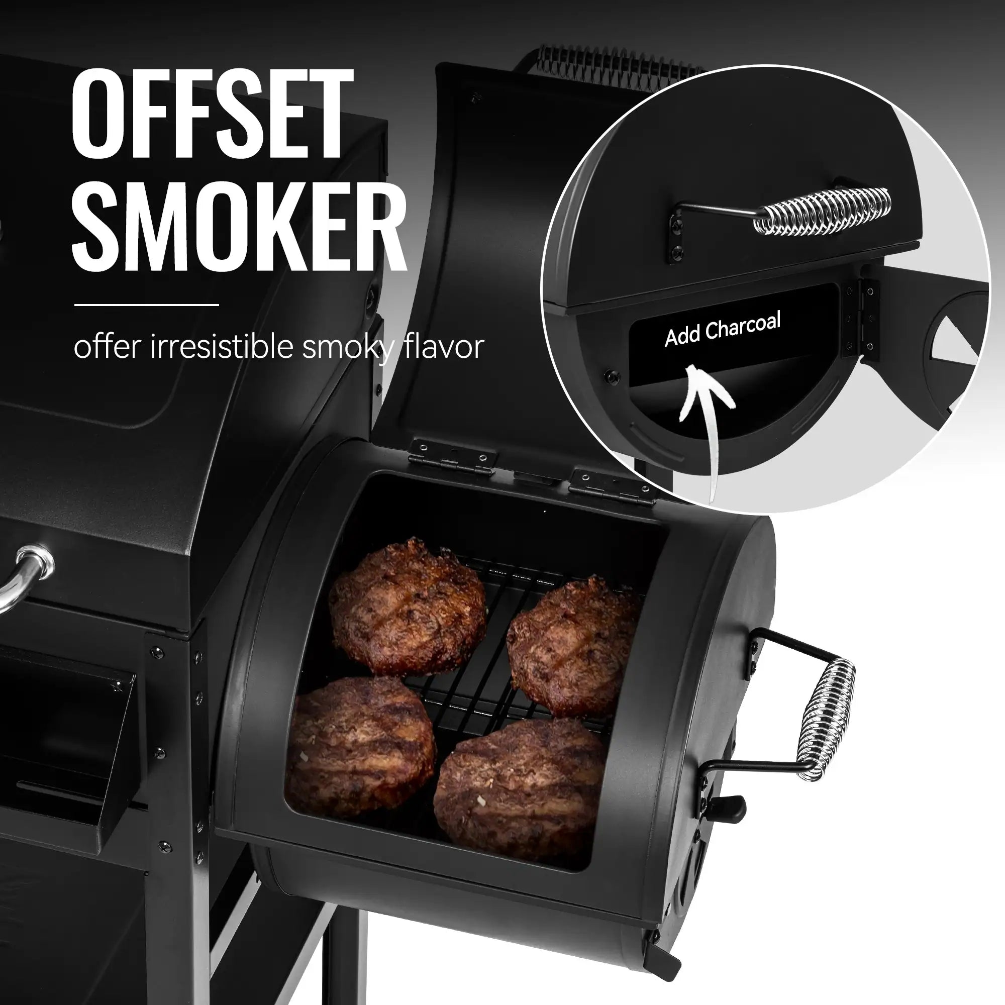 Royal Gourmet 2-Burner Gas and Charcoal Combo Grill with Offset Smoker, 34,000 BTU Dual Fuel Grill
