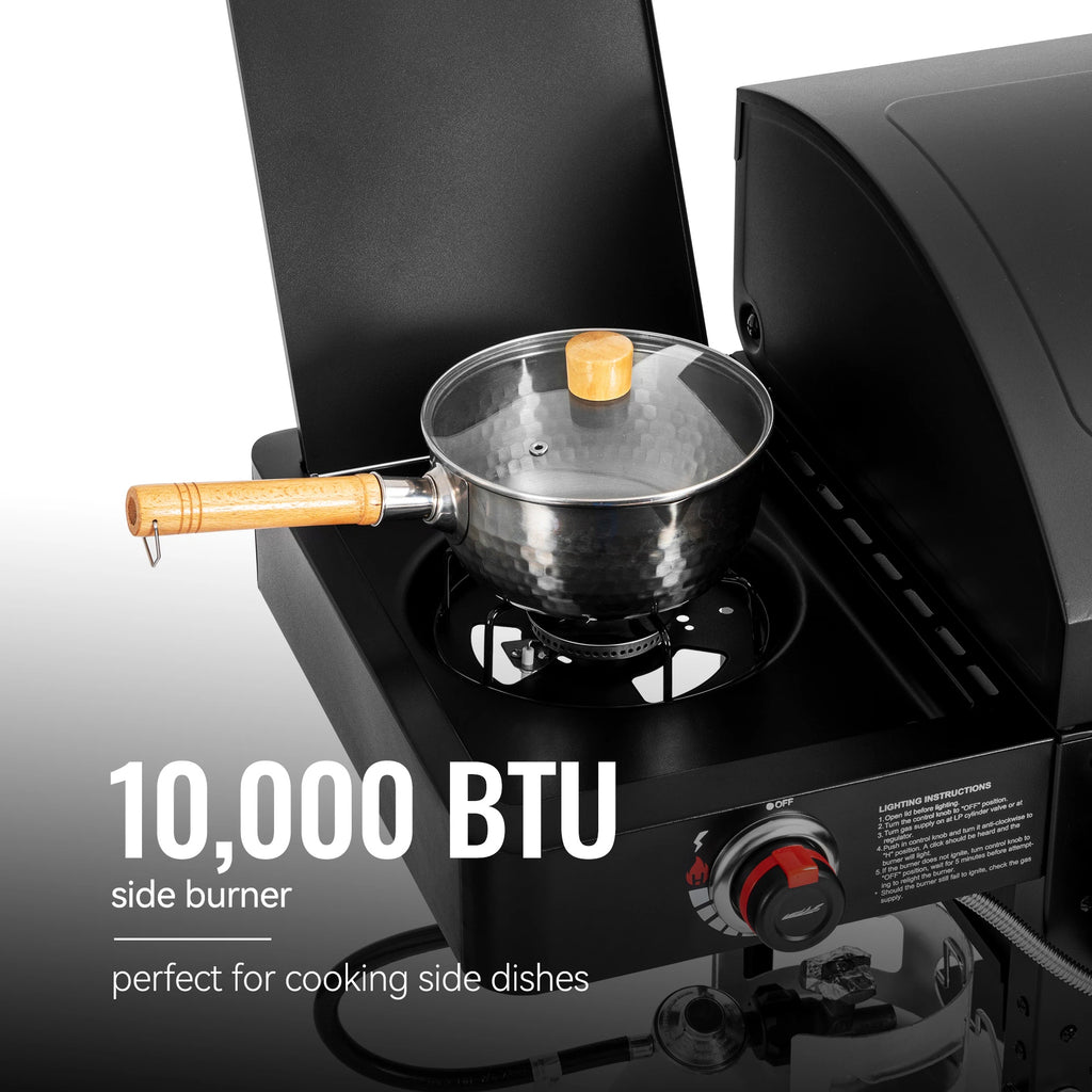 Royal Gourmet 2-Burner Gas and Charcoal Combo Grill with Offset Smoker, 34,000 BTU Dual Fuel Grill