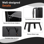 40'' Vertical BBQ Smoker W/Built-In Thermometer Adjustable Air Dampers for Party