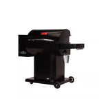 The Cumberland Wood Pellet Grill and Smoker in Black with Searing Grate