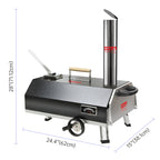 Semi-Automatic Black 12 Outdoor Pizza Oven Portable Wood Fired Pizza Oven Outdoor