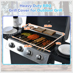 Stainless Steel Burners 4-Burner 34,000 BTU Gas Grill for Patio Outdoor Grills