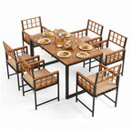 7-Piece Outdoor Dining Set with Acacia Wood Table & Chairs