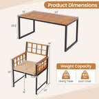 7-Piece Outdoor Dining Set with Acacia Wood Table & Chairs