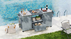 K&K 66.5" Outdoor Kitchen Island for Big Green Egg Grills (Cart only…)
