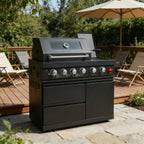 46-Inch 75300 BTU 6-Burners Deluxe Stainless Steel Gas Outdoor Kitchen Barbecue Grill
