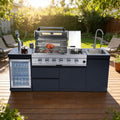 85-Inch 4-Burner Stainless Steel Gas Outdoor Kitchen Barbecue Island Grill