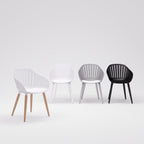 Nassau Resin and Aluminum Chairs - 4 Piece