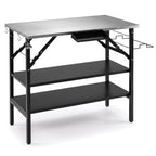 Foldable Outdoor Cook Station with Removable Shelves