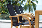 Oldbury Round Table and 4 Manhattan Black Armchair Dining Set