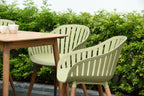 Nassau 7 Piece Rectangular Dining Set – Sage Green Social Plastic®