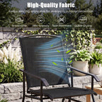 Outdoor Glider Chair with Metal Frame and Armrests