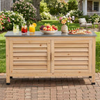 Outdoor Storage Cabinet with Stainless Steel Countertop