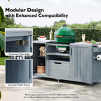 K&K 66.5" Outdoor Kitchen Island for Big Green Egg Grills (Cart only…)